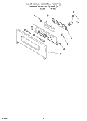 CONTROL PANEL PARTS Diagram and Parts List for YGSC308PJB0  Whirlpool Microwave Oven Combo