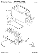 HOUSING PARTS Diagram and Parts List for KTT340  KitchenAid Toaster