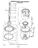AGITATOR, BASKET AND TUB Diagram and Parts List for AX6245VL0  Whirlpool Washer