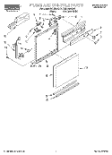 FRAME AND CONSOLE Diagram and Parts List for RUD3000GB1  Roper Dishwasher