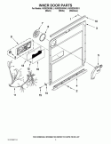 INNER DOOR PARTS Diagram and Parts List for KUDE20IXSS1  KitchenAid Dishwasher