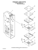 FREEZER LINER PARTS Diagram and Parts List for KSF26C6XYY03  KitchenAid Refrigerator