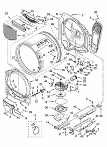 Bulkhead Parts, Optional Parts (not Included) Diagram and Parts List for 110C67032601  Kenmore Dryer