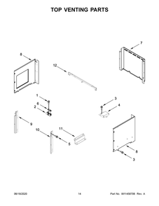 Top Venting Parts Diagram and Parts List for WOC54EC0HB04  Whirlpool Microwave
