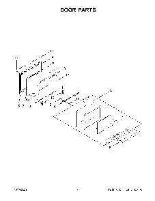 Door Parts Diagram and Parts List for KSGG700EBS3  KitchenAid Range