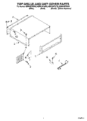 TOP GRILLE AND UNIT COVER PARTS Diagram and Parts List for KBRS36FKX02  KitchenAid Refrigerator