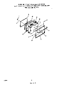 Oven Door Diagram and Parts List for 2765*0A  Roper Range