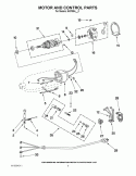 MOTOR AND CONTROL PARTS Diagram and Parts List for 5KPM5AER0  KitchenAid Mixer