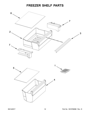 07 - FREEZER SHELF PARTS Diagram and Parts List for KBBX104EPA00  Whirlpool Refrigerator