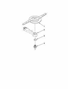 Lower Washarm Parts Diagram and Parts List for 66517742K015  Kenmore Dishwasher