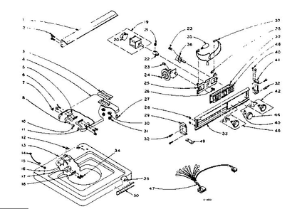Machine Top Assembly Diagram and Parts List for 1106115720  Kenmore Washer