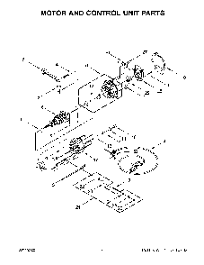 Motor And Control Unit Parts Diagram and Parts List for 5KSM192XDABK0  KitchenAid Mixer