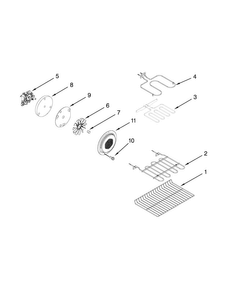 Internal Oven Parts Diagram and Parts List for WGI925C0BS01  Whirlpool Range
