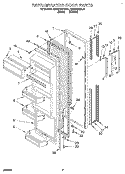 REFRIGERATOR DOOR Diagram and Parts List for RS22AWXBW01  Roper Refrigerator