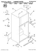 CABINET, LITERATURE Diagram and Parts List for KTRA22ELSS00  KitchenAid Refrigerator