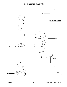Blender Parts Diagram and Parts List for 5KHBBV53EDG0  KitchenAid Blender