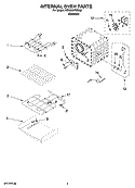 INTERNAL OVEN PARTS Diagram and Parts List for KDRS807SSS02  KitchenAid Range