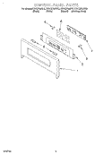 CONTROL PANEL Diagram and Parts List for KEHC379JBL3  KitchenAid Microwave Oven Combo