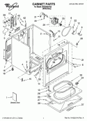 CABINET PARTS Diagram and Parts List for WED5600VQ0  Whirlpool Dryer