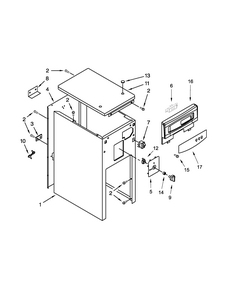 Cabinet And Control Parts Diagram and Parts List for 66514724113  Kenmore Trash Compactor