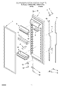 REFRIGERATOR DOOR Diagram and Parts List for 4KSRS25QFW01  KitchenAid Refrigerator