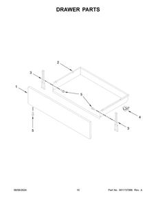 06 - Drawer Parts Diagram and Parts List for YAER6603SMS1  Whirlpool Wall Oven
