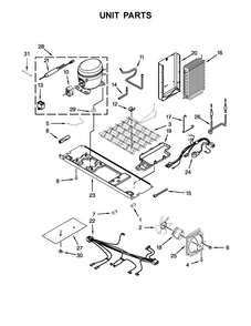 Unit Parts Diagram and Parts List for WRS576FIDM02  Whirlpool Refrigerator