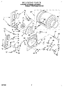 BULKHEAD Diagram and Parts List for LGT7646DZ0  Whirlpool Dryer