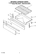 DRAWER & BROILER PARTS Diagram and Parts List for RF367LXSB2  Whirlpool Range