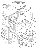LINER Diagram and Parts List for ET21PKXGW03  Whirlpool Refrigerator