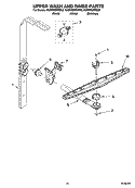 UPPER WASH AND RINSE PARTS Diagram and Parts List for KUDW02FRWH0  KitchenAid Dishwasher
