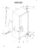 CABINET Diagram and Parts List for EV150LXKW2  Whirlpool Freezer