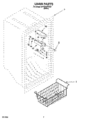 LINER PARTS Diagram and Parts List for EV200FZRQ00  Whirlpool Freezer