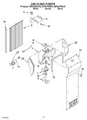 AIR FLOW Diagram and Parts List for KSRG27FKBL03  KitchenAid Refrigerator
