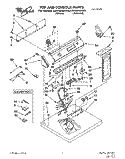 TOP AND CONSOLE, LIT/OPTIONAL Diagram and Parts List for LGV6848AN0  Whirlpool Dryer