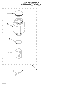 JAR ASSEMBLY Diagram and Parts List for KCG200ER0  KitchenAid Coffee Grinder