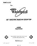 SECTION Diagram and Parts List for RC8570XS0  Whirlpool Cooktop