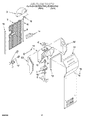 AIR FLOW Diagram and Parts List for 6ED25DQXFB02  Whirlpool Refrigerator