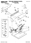 TOP AND CONSOLE PARTS Diagram and Parts List for SGDX600MQ1  Whirlpool Dryer