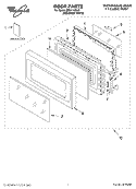 DOOR PARTS Diagram and Parts List for MB1110SLQ  Whirlpool Microwave