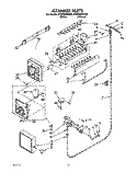 ICEMAKER, LIT/OPTIONAL Diagram and Parts List for ET20GMXZN00  Whirlpool Refrigerator