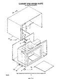 CABINET AND HINGE Diagram and Parts List for MW8520XP0  Whirlpool Microwave