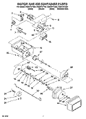 MOTOR AND ICE CONTAINER PARTS Diagram and Parts List for CS22CFXTQ00  Crosley Refrigerator