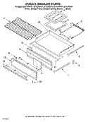 OVEN & BROILER PARTS Diagram and Parts List for SF315PEKT1  Whirlpool Range
