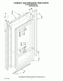 CABINET AND BREAKER TRIM PARTS Diagram and Parts List for KBFO42FTX04  KitchenAid Refrigerator