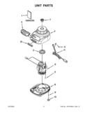UNIT PARTS Diagram and Parts List for KSB560CU1  KitchenAid Blender