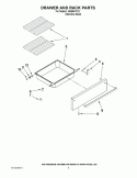 DRAWER AND RACK PARTS Diagram and Parts List for ISG650VS12  Whirlpool Range