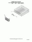 LOWER RACK PARTS Diagram and Parts List for TUD8700XQ0  Estate Dishwasher