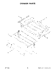 Drawer Parts Diagram and Parts List for KSIS730PSS0  KitchenAid Range