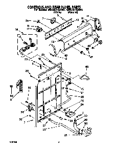 Controls And Rear Panel Diagram and Parts List for 6MAX5143AN0  Whirlpool Washer